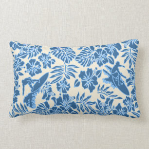 Rectangle Surf Pareau Hawaiian réversible Lumbar Coussin