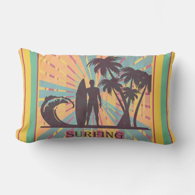 Rectangle Surfer Dude Lumbar Coussin (Recto)