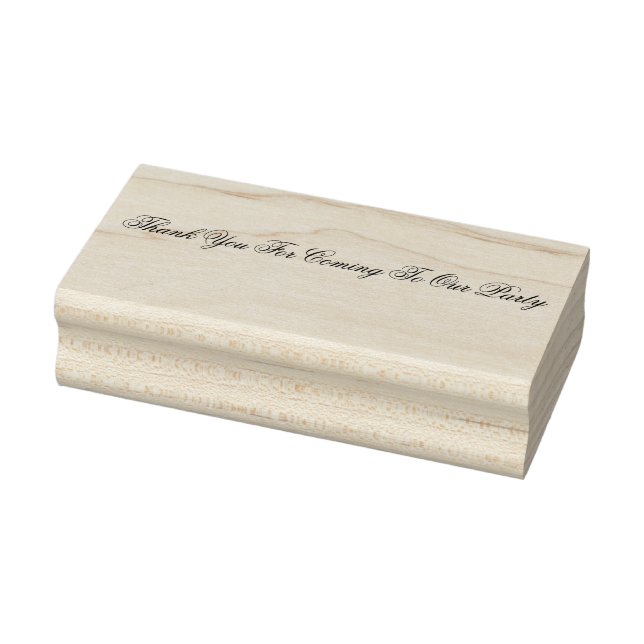 Rectangle: Thank You For Coming To Our Party Stamp (Stamp)