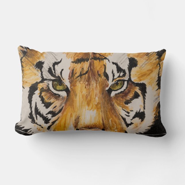 Rectangle "Tiger" par T.S. Coussin Tire Lumbar (Recto)