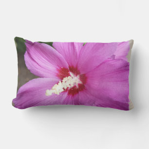 Rectangle Titre Coussin de jet Fleur d'Hibiscus Rose Floral