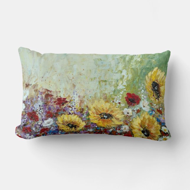 Rectangle Tournesols lombaires de coussin (Recto)