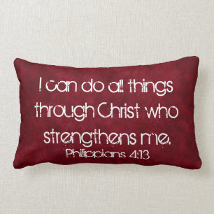 Rectangle toutes les choses par le coussin de vers de bible