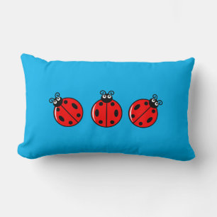 Rectangle Trois petits Ladybugs - Lumbar Coussin 13" x 21"