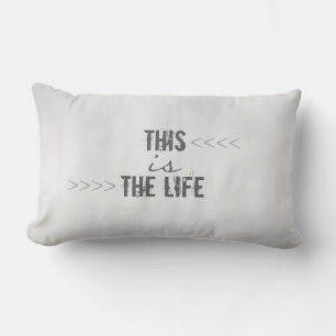Rectangle typographie citation accent coussin gris pâle