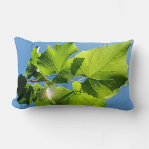 Rectangle Un Feuille de vigne tourné Lumbar Coussin