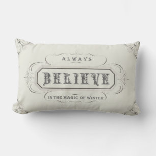 Rectangle Vacances vintages...Croyez coussin