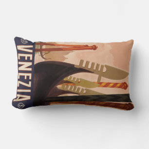 Rectangle Venise (Venise) Italie vintage voyage coussin