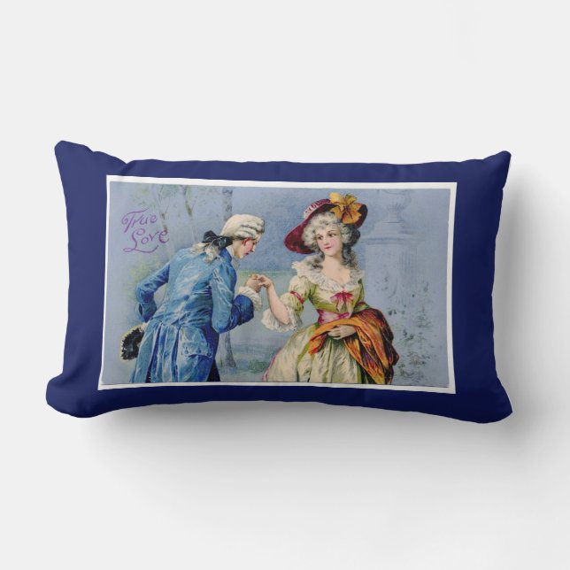 Rectangle Véritable coussin français antique d'amour (Recto)
