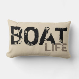 Rectangle VIE DE BATEAU nautique À CÔTÉ INVERSE | Coussin Lu