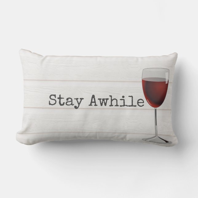 Rectangle Vin Rouge Séjour À Lumbar Coussin (Recto)