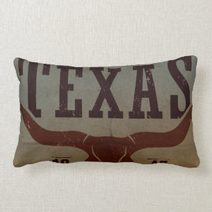 Rectangle Vintage Texas Cowboy Lumbar Coussin