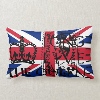 Rectangle Vivent longtemps le coussin de la Reine