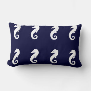 Rectangle Votre COUSSIN SEAHORSE personnalisé BLANC sur MARI