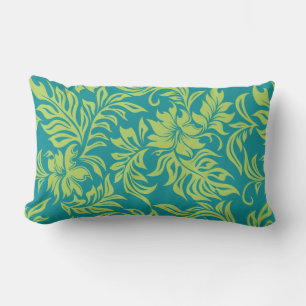 Rectangle Waikiki Hibiscus Hawaïen réversible Coussin Lumbar