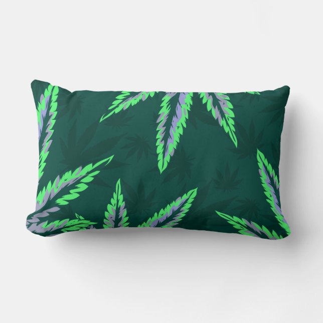 Rectangle Weed Lumbar Coussin (Recto)