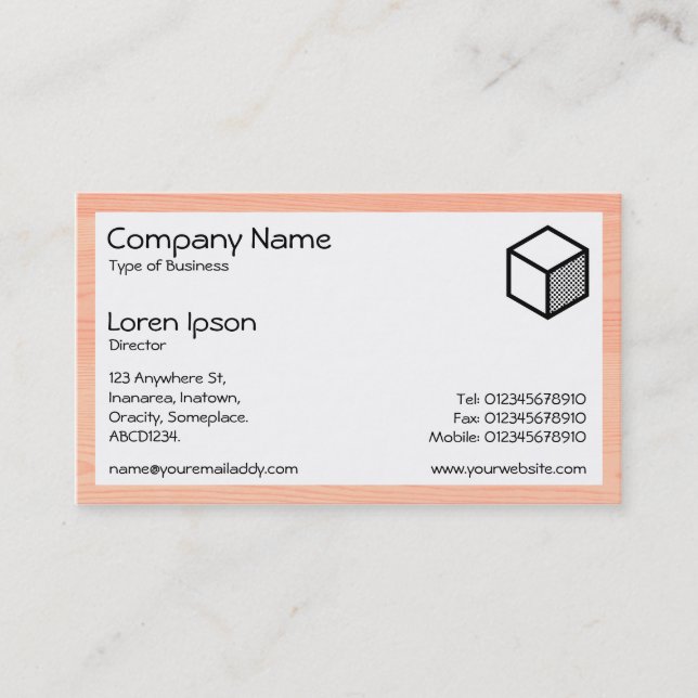 Rectangle - Wood 05 Business Card (Front)