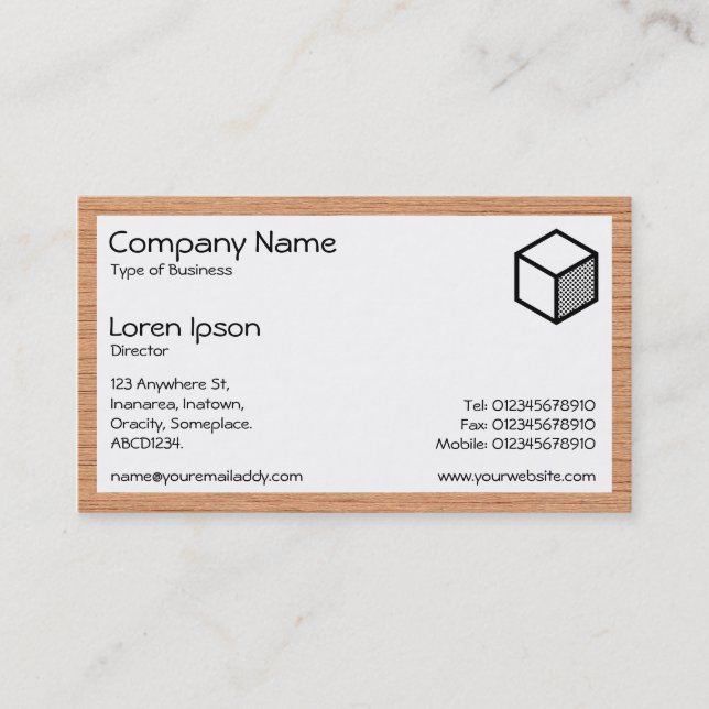 Rectangle - Wood 06 Business Card (Front)