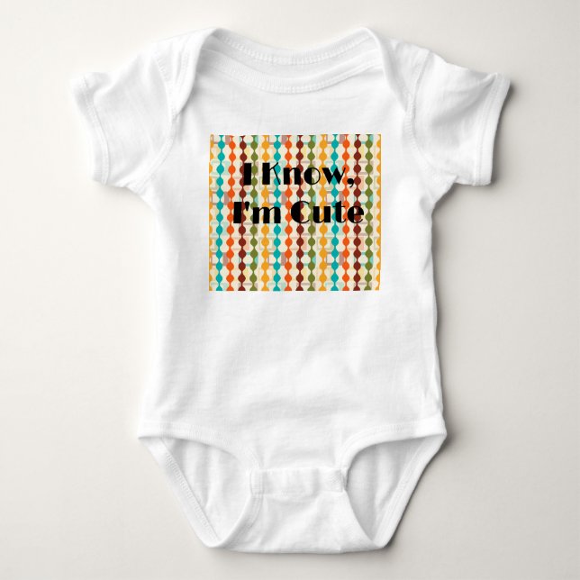 Rectangles and Chains  Baby Bodysuit (Front)