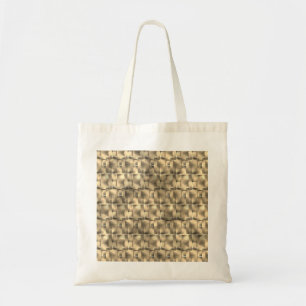 Rectangles and spots in the colours brown tote bag
