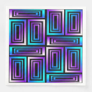 rectangles géométriques serviettes en papier