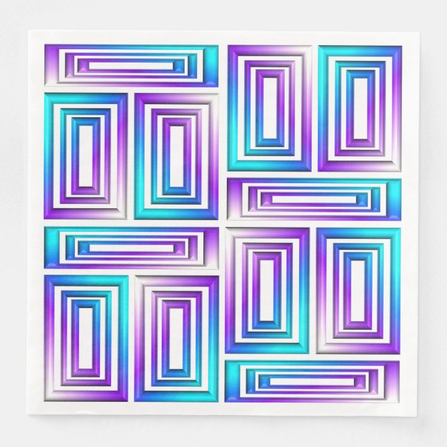 rectangles géométriques serviettes en papier (Devant)