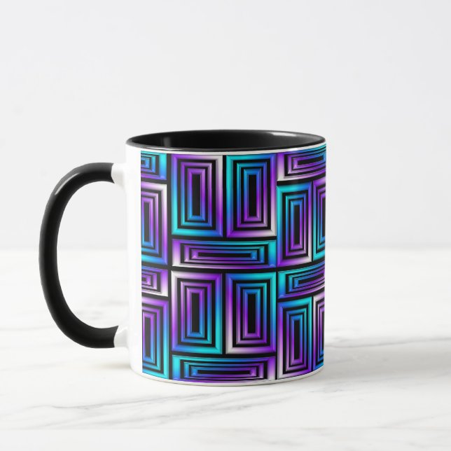 rectangles géométriques tasse de café (Gauche)