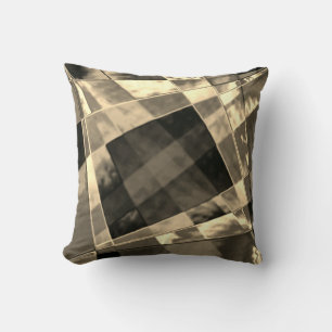 Rectangles inclined in wooden or beige tones. throw pillow