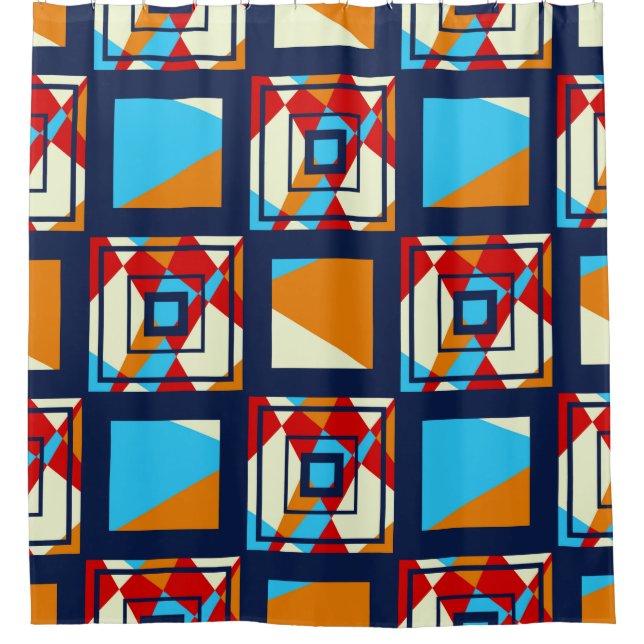 Rectangles of colorful pieces. Trendy seamless pat (Front)