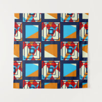 Rectangles of colourful pieces. Trendy seamless pa