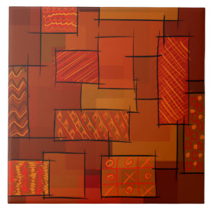Rectangles, patchwork pattern, doodle. Scrap quilt Tile