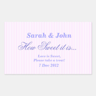 Rectangulaire Bande de bonbons rose Comment il est doux Sticker