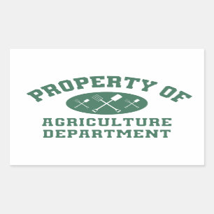 Rectangulaire Biens Du Département De L'Agriculture Sticker