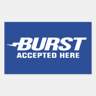 RECTANGULAIRE BURST ACCEPTÉ ICI STICKER