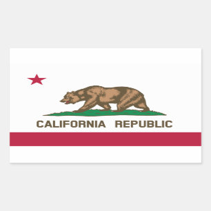 Rectangulaire California* Flag Sticker Drapeau californie