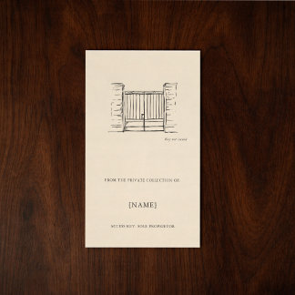 Rectangulaire Custom Ex Libris Bookplate Sticker | Dark Academia