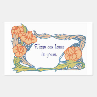 Rectangulaire De notre maison à votre Personnaliser Sticker