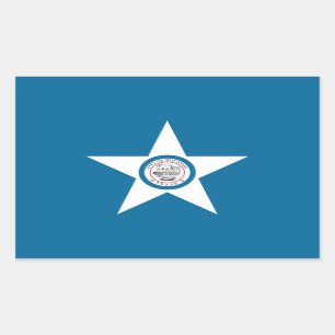Rectangulaire Drapeau de la ville de Houston, Texas Sticker rect