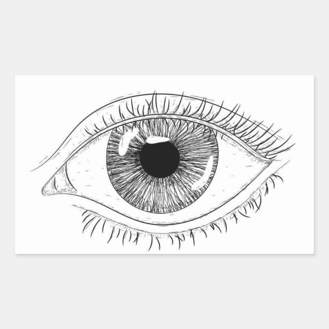 Rectangulaire Eye sticker (Devant)