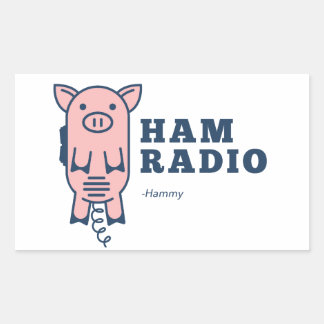 Rectangulaire Hammy, Sticker Radio Ham