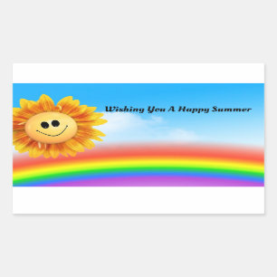 Rectangulaire Happy Summer Sun Sticker