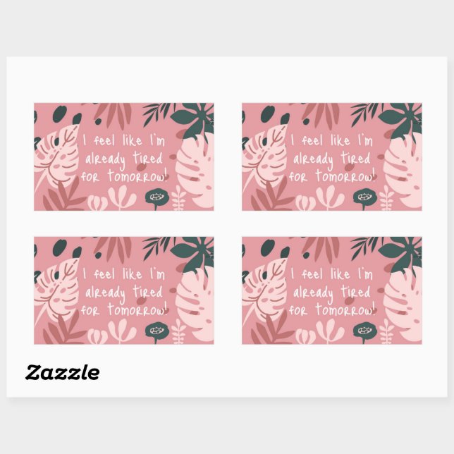 Rectangulaire I Feel Like... Sticker (Feuille)