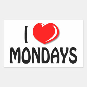 Rectangulaire I Love Mondays Sticker