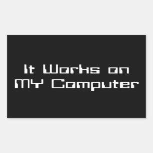 Rectangulaire Il fonctionne sur MY Computer Sticker art
