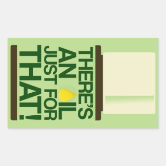 Rectangulaire Il y a un Sticker à huile