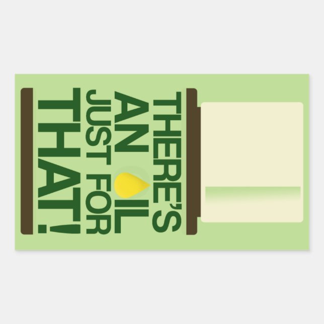 Rectangulaire Il y a un Sticker à huile (Devant)