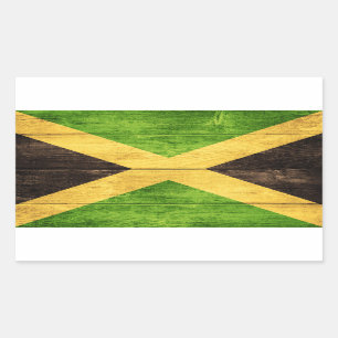 Rectangulaire Jamaica Flag - Proud Jamaicans - Rasta Sticker