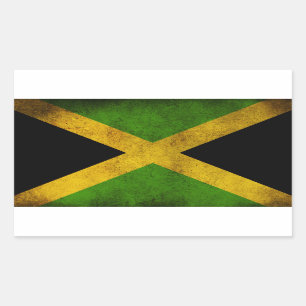 Rectangulaire Jamaica Flag - Proud Jamaicans - Rasta Sticker