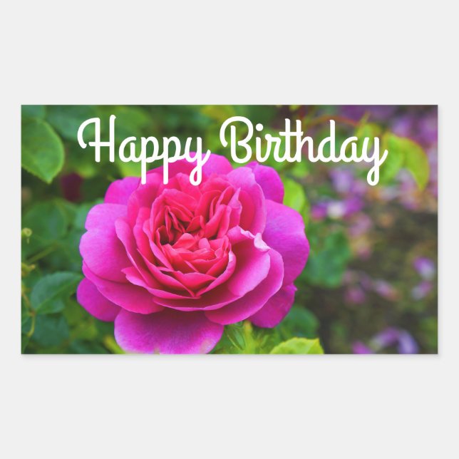 Rectangulaire Joyeux Anniversaire Princesse Anne Rose #1 Sticker (Devant)