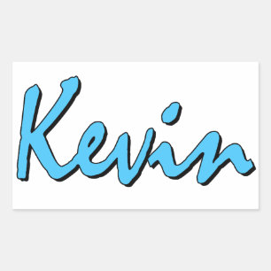 Rectangulaire Kevin Sticker Blue